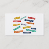 おもしろいのやる気を起こさせるな休暇旅行単語 名刺 (裏面)