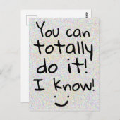 おもしろいのやる気を起こさせるな単語全くそれをすることができます ポストカード (正面/裏面)