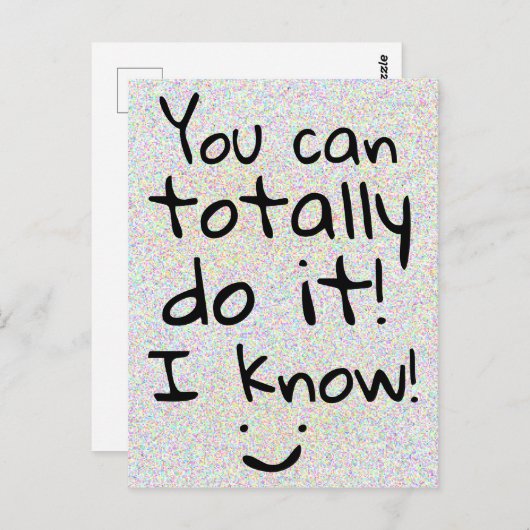 おもしろいのやる気を起こさせるな単語全くそれをすることができます ポストカード (正面/裏面)