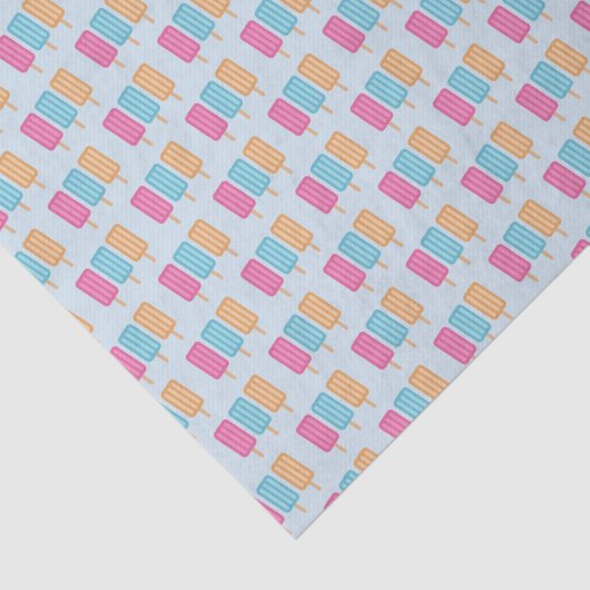 おもしろいのアイスクリームのアイスキャンデーのティッシュペーパーのピンクの青オラン 薄葉紙 (詳細)