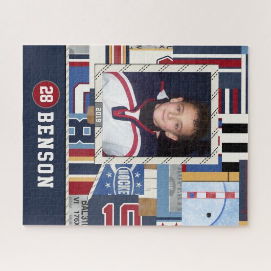 おもしろいのアイスホッケープレーヤーの写真 ジグソーパズル (横)