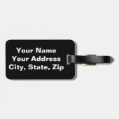 おもしろいのアメリカの海賊スカルの名前をカスタムするおよび住所 ラゲッジタグ (裏面横)