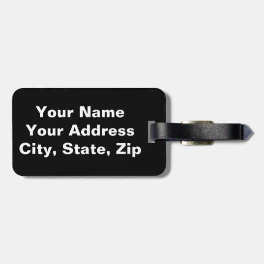 おもしろいのアメリカの海賊スカルの名前をカスタムするおよび住所 ラゲッジタグ (裏面横)