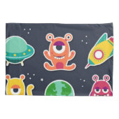 おもしろいのエイリアンの男の子のためのパーソナライズな写真の枕 枕カバー (裏面-左)