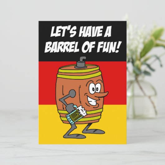 おもしろいのオクトーバーフェストの招待のバレルを持とう 招待状 (スタンド正面)