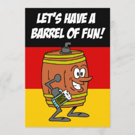 おもしろいのオクトーバーフェストの招待のバレルを持とう 招待状