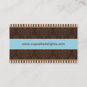 おもしろいのカスタマイズ可能なカップケーキの名刺 名刺 (裏面)