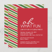 おもしろいのカスタマイズ可能なクリスマスのパーティの招待状 招待状 (正面/裏面)