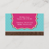 おもしろいのカップケーキの名刺 名刺 (裏面)