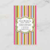 おもしろいのカップケーキ及びパン屋の帽子 名刺 (裏面)