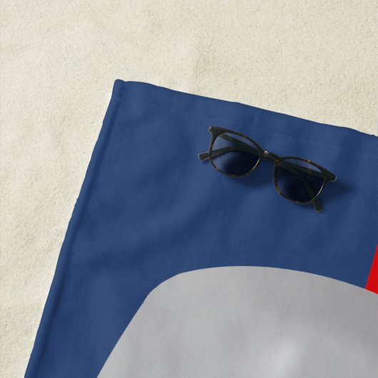 おもしろいのカラフルで愛国心が強いサーフィンのクジラ色のブロック ビーチタオル (インサイチュ)