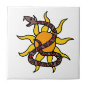 おもしろいのカラフルで顕著なヘビの種族の芸術 タイル (正面)