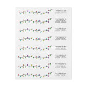 おもしろいのカラフルなクリスマスの照明の休日 ラップアラウンドラベル (シート)