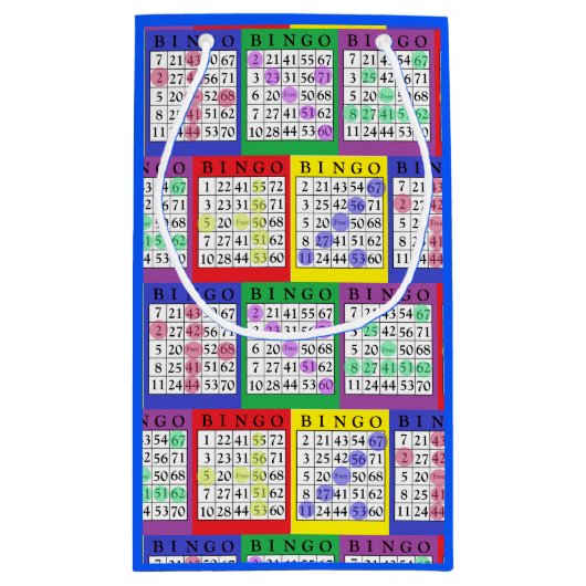 おもしろいのカラフルなビンゴはギフトバッグを梳きます スモールペーパーバッグ (裏面)