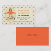 おもしろいのカラフルな水玉模様の料理の名刺 名刺 (正面/裏面)