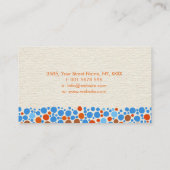 おもしろいのカラフルな点の芸術の円 名刺 (裏面)