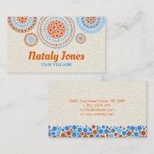 おもしろいのカラフルな点の芸術の円 名刺 (正面/裏面)