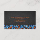 おもしろいのカラフルな点の芸術の円 名刺 (裏面)