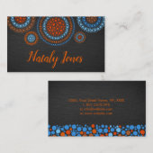 おもしろいのカラフルな点の芸術の円 名刺 (正面/裏面)