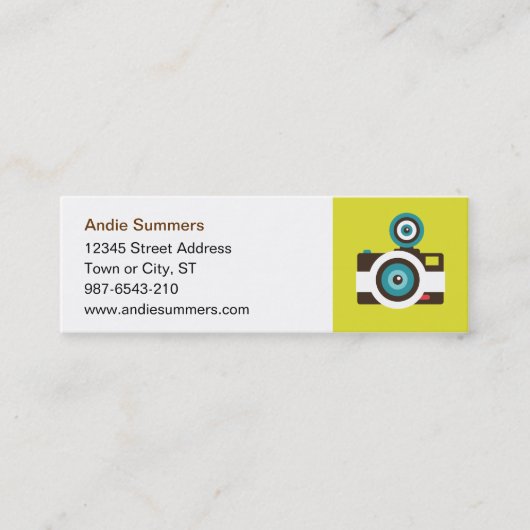 おもしろいのカラフルなFishEyeのカメラのカメラマン スキニー名刺 (正面)