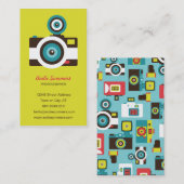 おもしろいのカラフルなFishEyeのカメラのカメラマン 名刺 (正面/裏面)