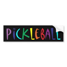 おもしろいのカラフルなPickleballの手紙デザイン