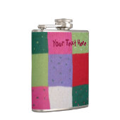 おもしろいのカラフル編みのパッチワーク フラスク (右)