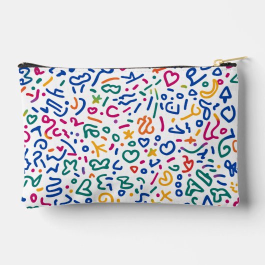 おもしろいのカラフル鮮やか形状 アクセサリーポーチ (裏面)