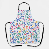 おもしろいのカラフル鮮やか形状 エプロン (正面)
