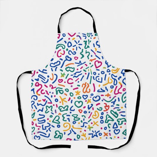 おもしろいのカラフル鮮やか形状 エプロン (正面)
