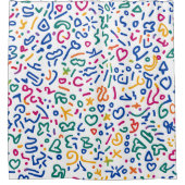 おもしろいのカラフル鮮やか形状 シャワーカーテン (正面)