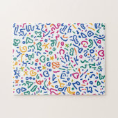 おもしろいのカラフル鮮やか形状 ジグソーパズル (横)