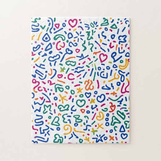 おもしろいのカラフル鮮やか形状 ジグソーパズル (縦)