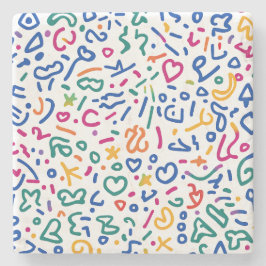 おもしろいのカラフル鮮やか形状 ストーンコースター