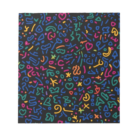 おもしろいのカラフル鮮やか形状 ノートパッド (正面)