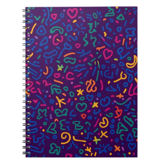 おもしろいのカラフル鮮やか形状 ノートブック (正面)