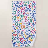 おもしろいのカラフル鮮やか形状 ビーチタオル (正面)