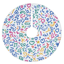 おもしろいのカラフル鮮やか形状 ブラッシュドポリエステルツリースカート