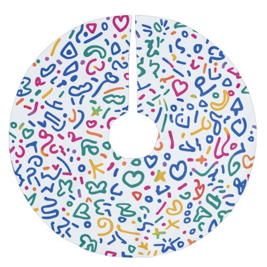 おもしろいのカラフル鮮やか形状 ブラッシュドポリエステルツリースカート (正面)