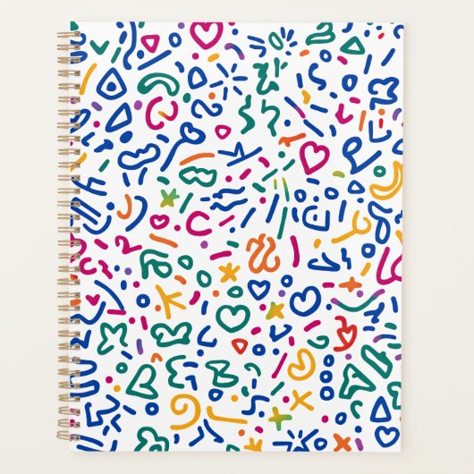 おもしろいのカラフル鮮やか形状 プランナー手帳 (正面)