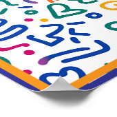 おもしろいのカラフル鮮やか形状 ポスター (角)