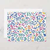 おもしろいのカラフル鮮やか形状 ポストカード (正面/裏面)