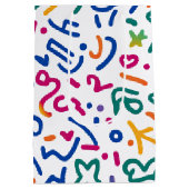 おもしろいのカラフル鮮やか形状 ミディアムペーパーバッグ (裏面)