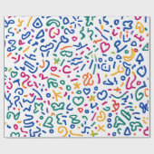 おもしろいのカラフル鮮やか形状 ラッピングペーパー (フラット)