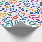 おもしろいのカラフル鮮やか形状 ラッピングペーパー (角)