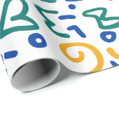 おもしろいのカラフル鮮やか形状 ラッピングペーパー (ロールコーナー)