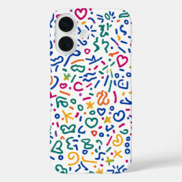 おもしろいのカラフル鮮やか形状 iPhone 16ケース