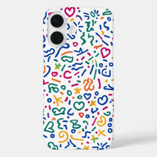 おもしろいのカラフル鮮やか形状 iPhone 16ケース