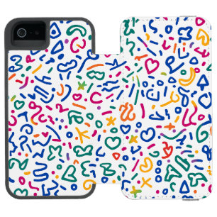 おもしろいのカラフル鮮やか形状 iPhone SE/5/5sウォレットケース