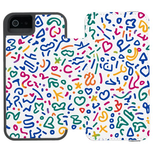 おもしろいのカラフル鮮やか形状 INCIPIO iPhoneウォレットケース (フォリオ Open)